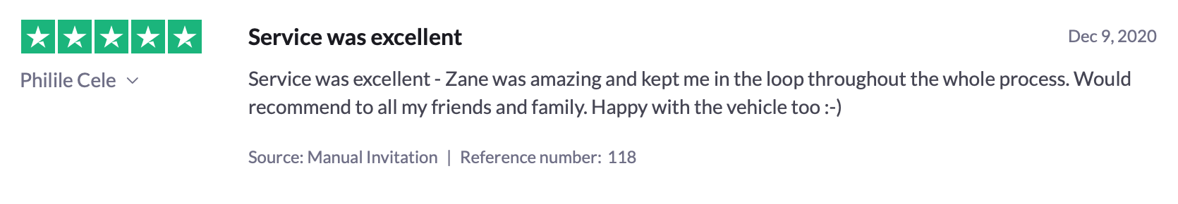 trustpilot customer rating