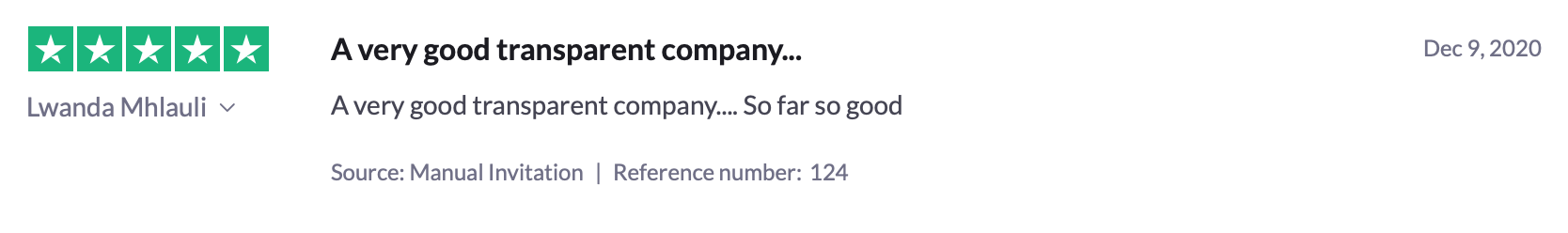trustpilot customer rating